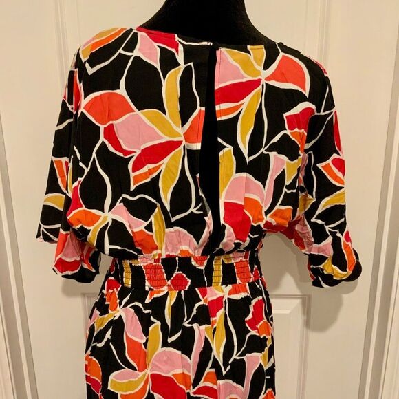 Forever 21+ Multi Color Abstract Print Maxi Dress Size 0X New - Picture 7 of 12